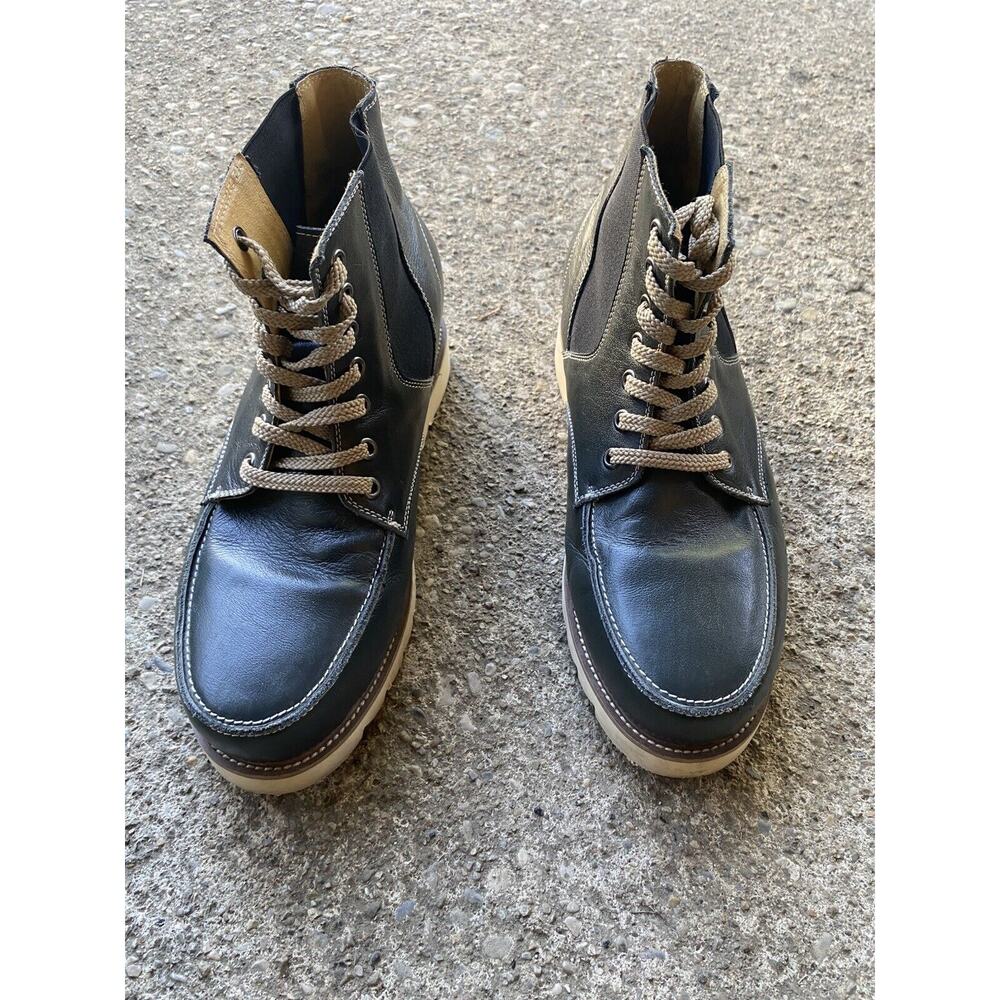 Men's Green Leather Boots